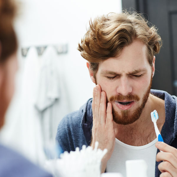 Man suffering from toothache