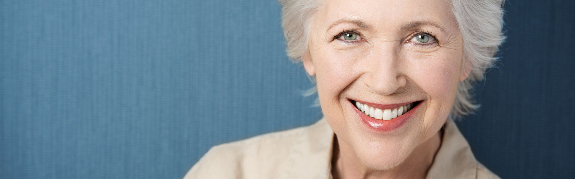 Beautiful elderly lady with a lively smile