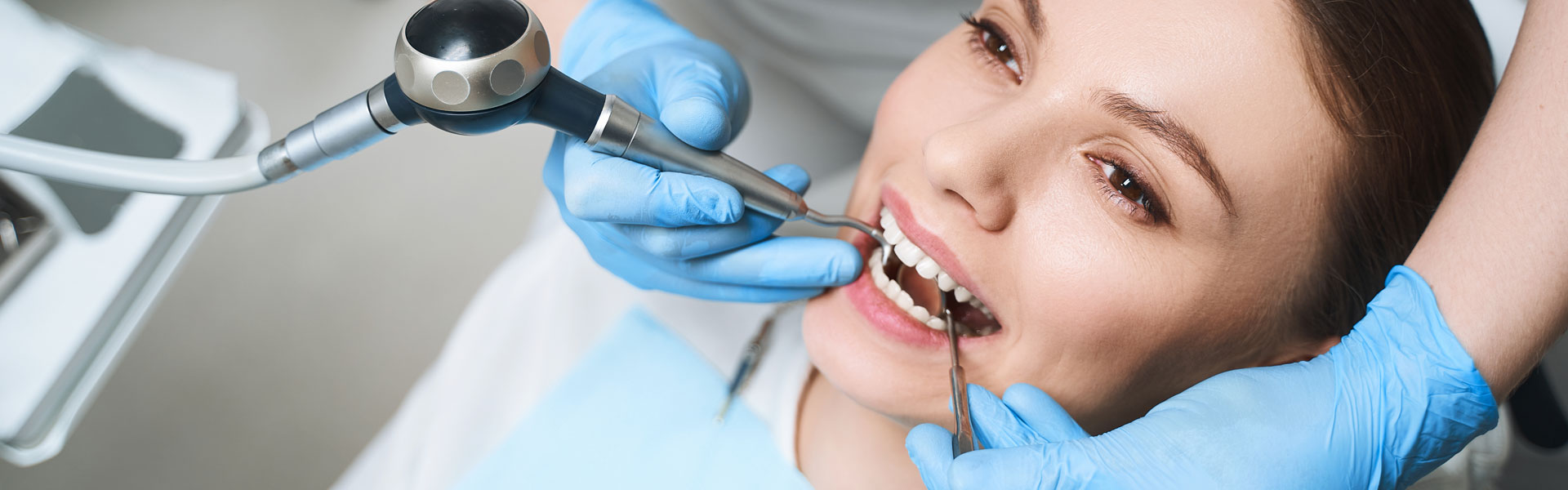 Dentist treating a patient